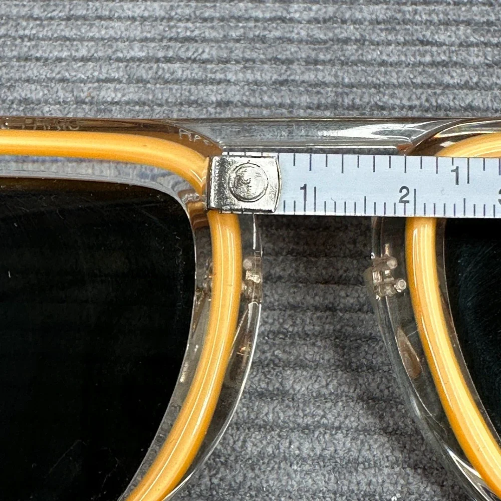 Dzmitry Samal Paris Xavier Orange Clear Square Y2K Sunglasses Handmade in France